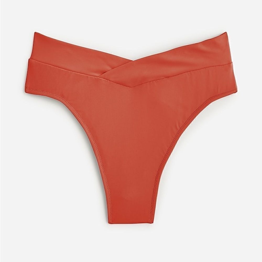 J crew Cross-front cheeky bikini bottom